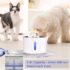 Automatic Cat and Dog water Fountain, Led illuminated water level, Stainless Steel Plate and ultrasilent pump water Dispenser for Cats, Dogs and other pets, fresh and filtered water drinking Bowl